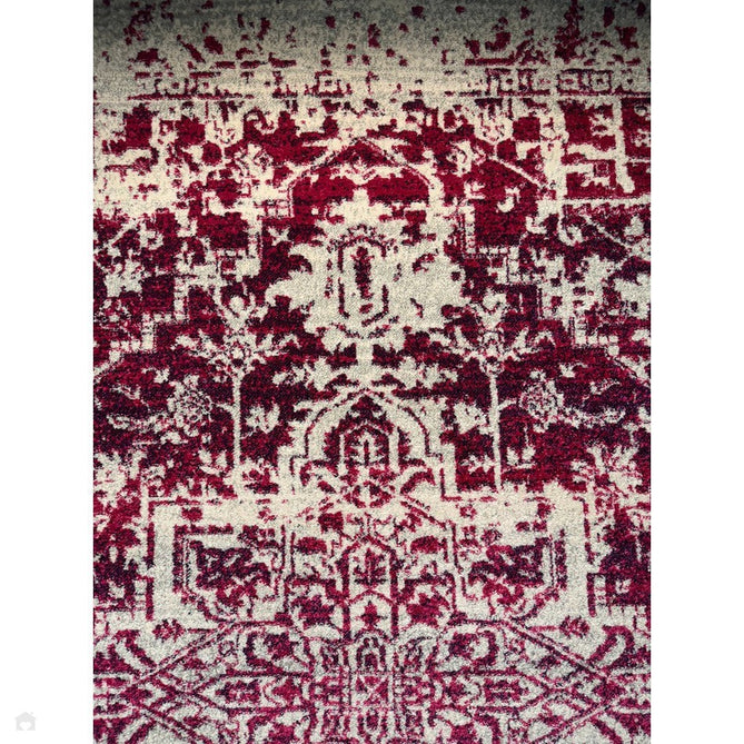 Nova NV08 Antique Traditional Medallion Border Durable Easy-Care Polypropylene Short Pile Fuchsia/Cream/Grey Rug-Asiatic Carpets-Rug Love - The Most Loved Rug Store
