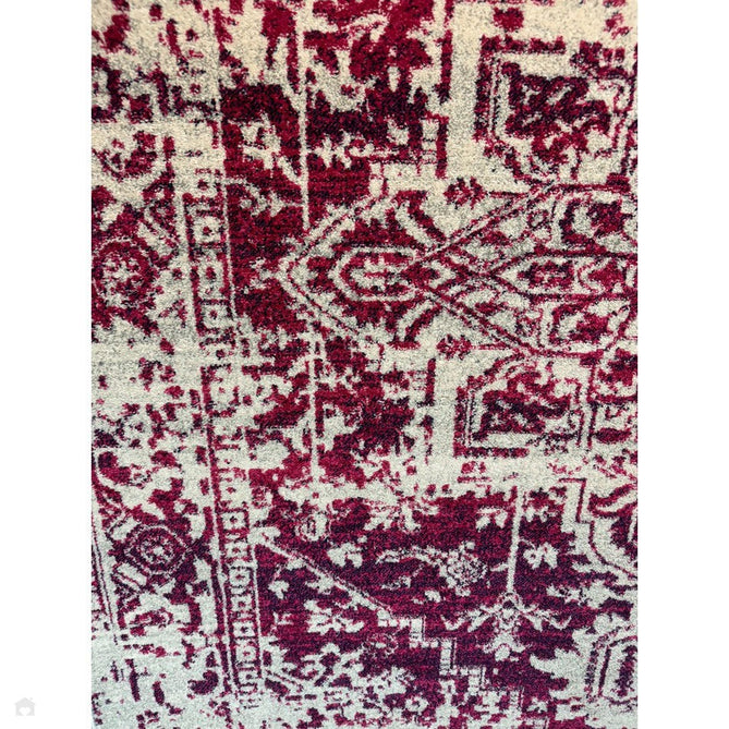 Nova NV08 Antique Traditional Medallion Border Durable Easy-Care Polypropylene Short Pile Fuchsia/Cream/Grey Rug-Asiatic Carpets-Rug Love - The Most Loved Rug Store