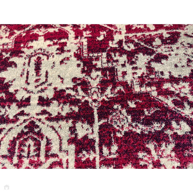 Nova NV08 Antique Traditional Medallion Border Durable Easy-Care Polypropylene Short Pile Fuchsia/Cream/Grey Rug-Asiatic Carpets-Rug Love - The Most Loved Rug Store
