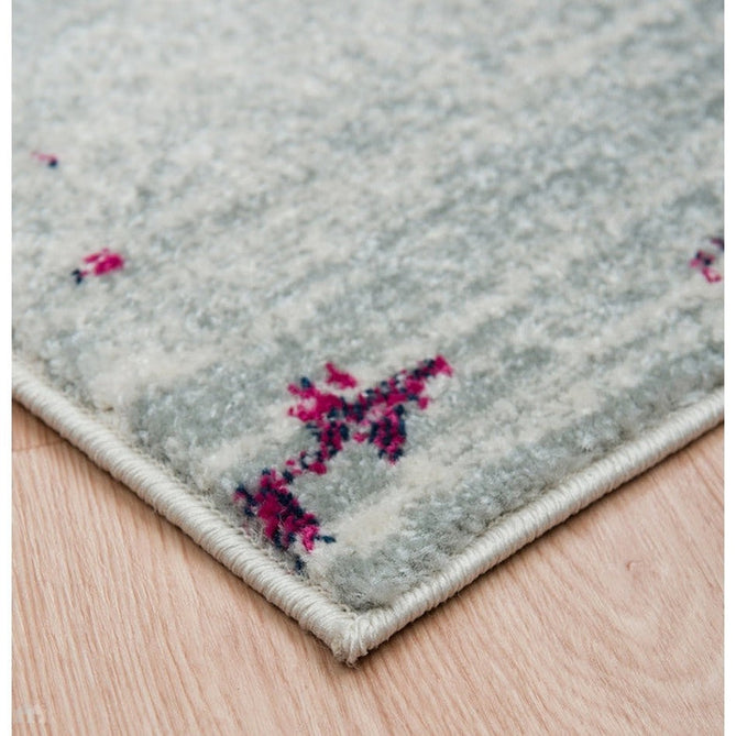 Nova NV08 Antique Traditional Medallion Border Durable Easy-Care Polypropylene Short Pile Fuchsia/Cream/Grey Rug-Asiatic Carpets-Rug Love - The Most Loved Rug Store