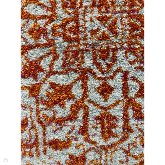 Nova NV09 Antique Traditional Medallion Border Durable Easy-Care Polypropylene Short Pile Orange/Cream/Grey Rug-Asiatic Carpets-Rug Love - The Most Loved Rug Store