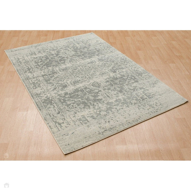 Nova NV10 Antique Traditional Medallion Border Durable Easy-Care Polypropylene Short Pile Grey/Cream Rug-Asiatic Carpets-Rug Love - The Most Loved Rug Store