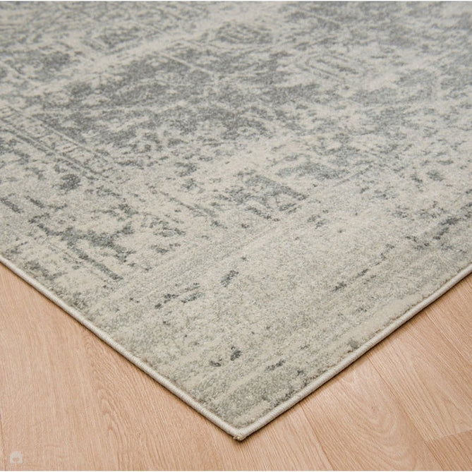Nova NV10 Antique Traditional Medallion Border Durable Easy-Care Polypropylene Short Pile Grey/Cream Rug-Asiatic Carpets-Rug Love - The Most Loved Rug Store