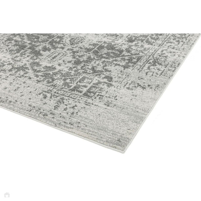 Nova NV10 Antique Traditional Medallion Border Durable Easy-Care Polypropylene Short Pile Grey/Cream Rug-Asiatic Carpets-Rug Love - The Most Loved Rug Store