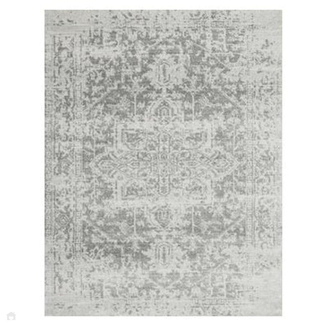 Nova NV10 Antique Traditional Medallion Border Durable Easy-Care Polypropylene Short Pile Grey/Cream Rug-Asiatic Carpets-Rug Love - The Most Loved Rug Store