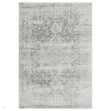 Nova NV10 Antique Traditional Medallion Border Durable Short Pile Grey/Cream Rug