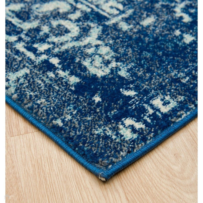 Nova NV11 Antique Traditional Medallion Border Durable Easy-Care Polypropylene Short Pile Navy/Cream/Grey Rug-Asiatic Carpets-Rug Love - The Most Loved Rug Store