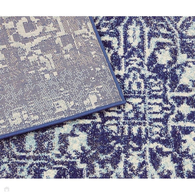 Nova NV11 Antique Traditional Medallion Border Durable Easy-Care Polypropylene Short Pile Navy/Cream/Grey Rug-Asiatic Carpets-Rug Love - The Most Loved Rug Store