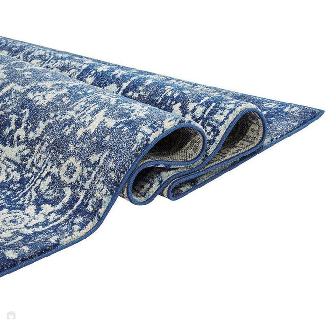 Nova NV11 Antique Traditional Medallion Border Durable Easy-Care Polypropylene Short Pile Navy/Cream/Grey Rug-Asiatic Carpets-Rug Love - The Most Loved Rug Store