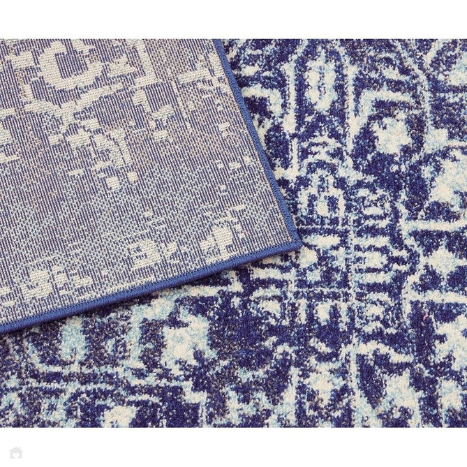 Nova NV11 Antique Traditional Medallion Border Durable Easy-Care Polypropylene Short Pile Navy/Cream/Grey Rug-Asiatic Carpets-Rug Love - The Most Loved Rug Store