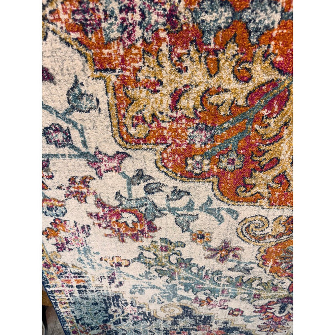 Nova NV12 Medallion Traditional Border Durable Easy-Care Polypropylene Short Pile Multicolour Rug-Asiatic Carpets-Rug Love - The Most Loved Rug Store