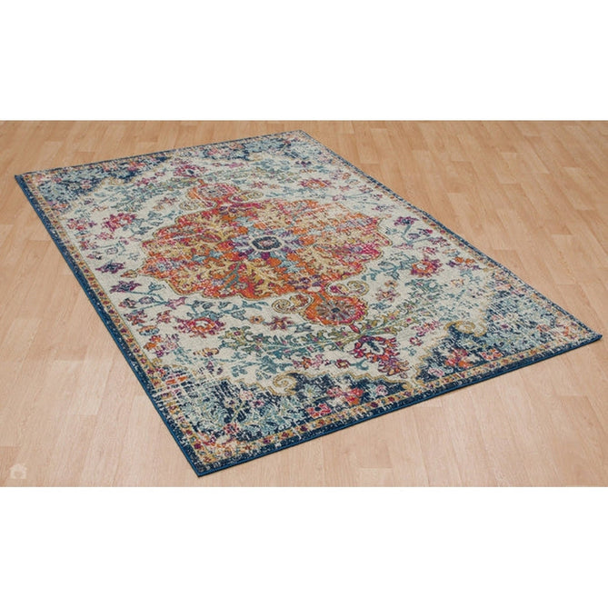 Nova NV12 Medallion Traditional Border Durable Easy-Care Polypropylene Short Pile Multicolour Rug-Asiatic Carpets-Rug Love - The Most Loved Rug Store