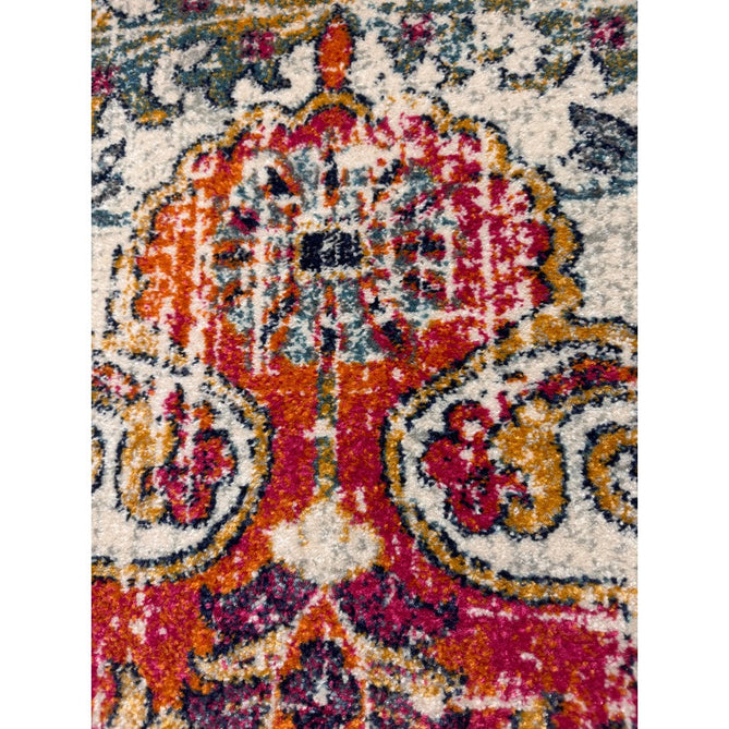 Nova NV12 Medallion Traditional Border Durable Easy-Care Polypropylene Short Pile Multicolour Rug-Asiatic Carpets-Rug Love - The Most Loved Rug Store