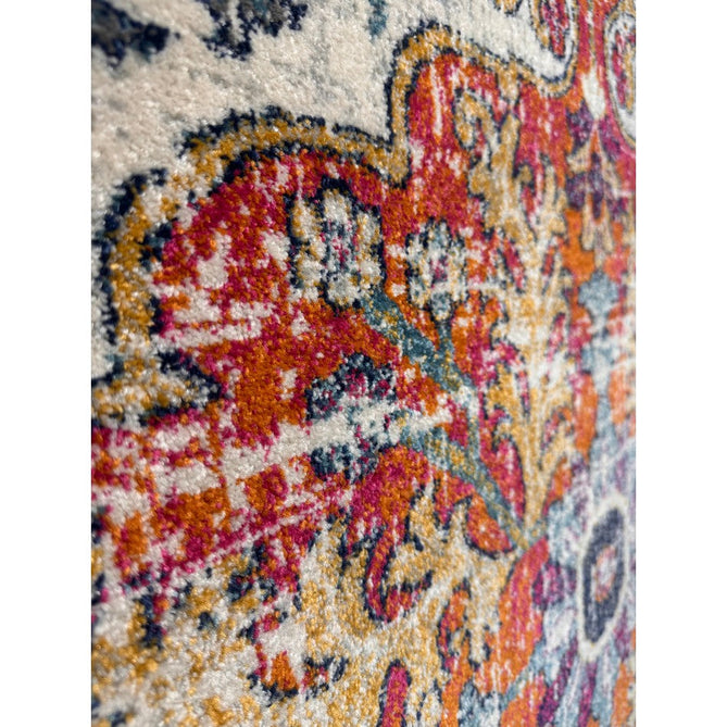 Nova NV12 Medallion Traditional Border Durable Easy-Care Polypropylene Short Pile Multicolour Rug-Asiatic Carpets-Rug Love - The Most Loved Rug Store