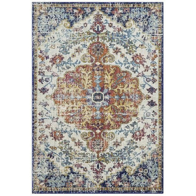 Nova NV12 Medallion Traditional Border Durable Easy-Care Polypropylene Short Pile Multicolour Rug-Asiatic Carpets-Rug Love - The Most Loved Rug Store
