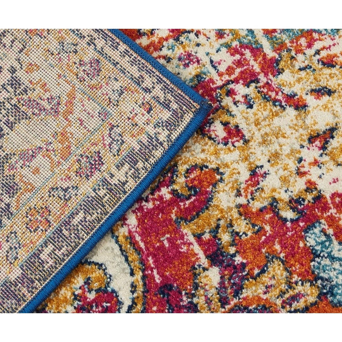 Nova NV12 Medallion Traditional Border Durable Easy-Care Polypropylene Short Pile Multicolour Rug-Asiatic Carpets-Rug Love - The Most Loved Rug Store
