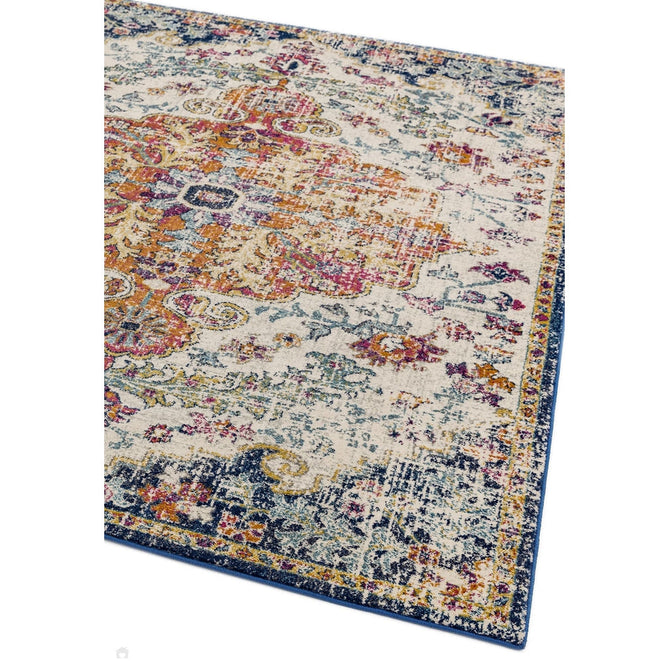 Nova NV12 Medallion Traditional Border Durable Easy-Care Polypropylene Short Pile Multicolour Rug-Asiatic Carpets-Rug Love - The Most Loved Rug Store