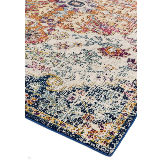 Nova NV12 Medallion Traditional Border Durable Easy-Care Polypropylene Short Pile Multicolour Rug-Asiatic Carpets-Rug Love - The Most Loved Rug Store