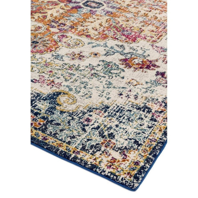 Nova NV12 Medallion Traditional Border Durable Easy-Care Polypropylene Short Pile Multicolour Rug-Asiatic Carpets-Rug Love - The Most Loved Rug Store