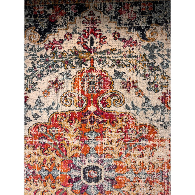 Nova NV12 Medallion Traditional Border Durable Easy-Care Polypropylene Short Pile Multicolour Rug-Asiatic Carpets-Rug Love - The Most Loved Rug Store
