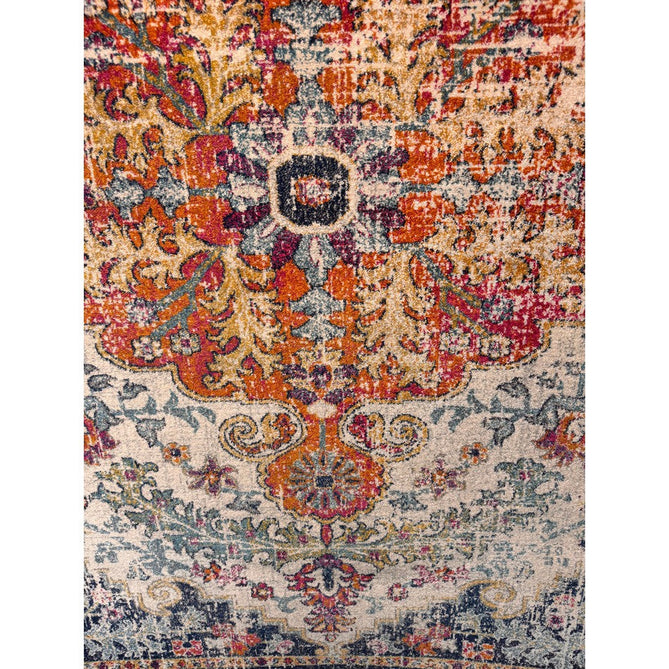 Nova NV12 Medallion Traditional Border Durable Easy-Care Polypropylene Short Pile Multicolour Rug-Asiatic Carpets-Rug Love - The Most Loved Rug Store
