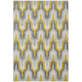 Nova NV14 Geo Modern Abstract Durable Short Pile Yellow Rug