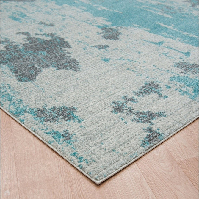 Nova NV15 Painterly Modern Abstract Durable Easy-Care Polypropylene Short Pile Duck Egg Rug-Asiatic Carpets-Rug Love - The Most Loved Rug Store