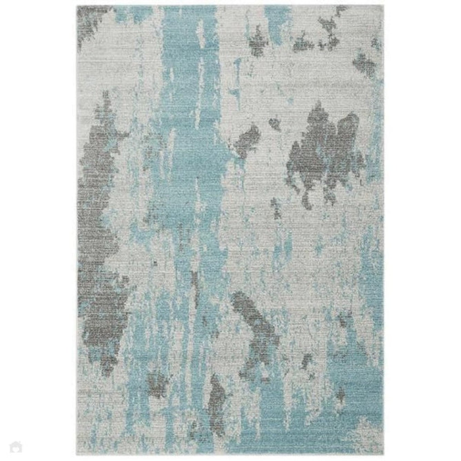 Nova NV15 Painterly Modern Abstract Durable Easy-Care Polypropylene Short Pile Duck Egg Rug-Asiatic Carpets-Rug Love - The Most Loved Rug Store