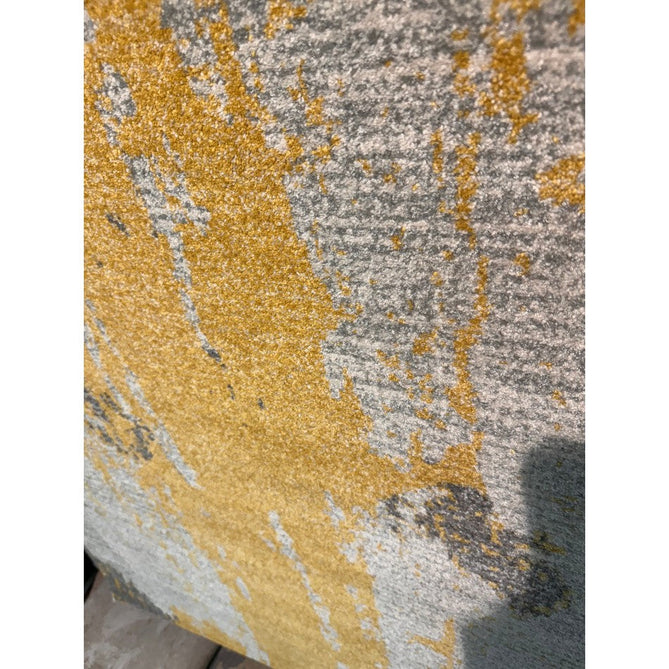 Nova NV18 Painterly Modern Abstract Durable Easy-Care Polypropylene Short Pile Ochre Rug-Asiatic Carpets-Rug Love - The Most Loved Rug Store