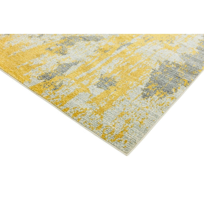 Nova NV18 Painterly Modern Abstract Durable Easy-Care Polypropylene Short Pile Ochre Rug-Asiatic Carpets-Rug Love - The Most Loved Rug Store