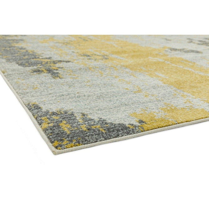 Nova NV18 Painterly Modern Abstract Durable Easy-Care Polypropylene Short Pile Ochre Rug-Asiatic Carpets-Rug Love - The Most Loved Rug Store