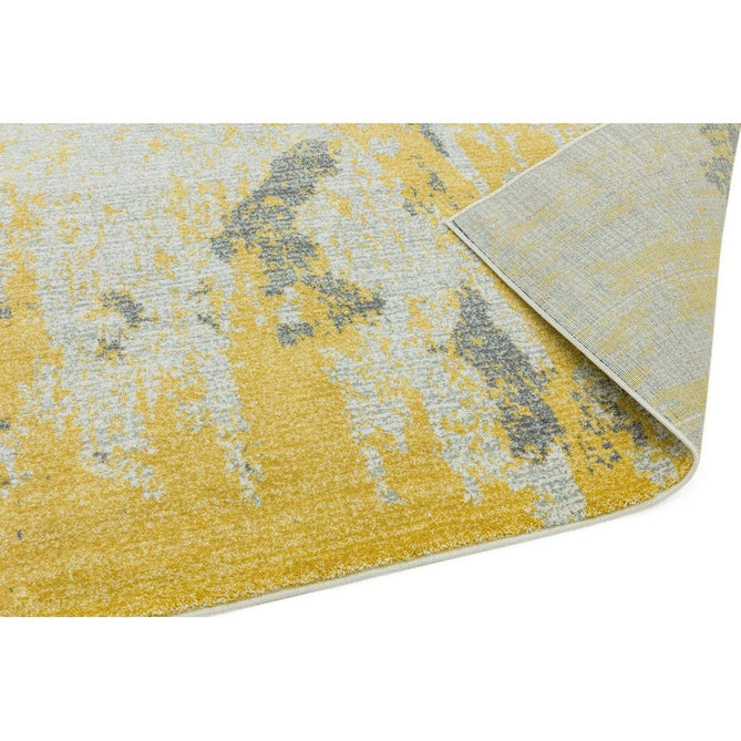Nova NV18 Painterly Modern Abstract Durable Easy-Care Polypropylene Short Pile Ochre Rug-Asiatic Carpets-Rug Love - The Most Loved Rug Store