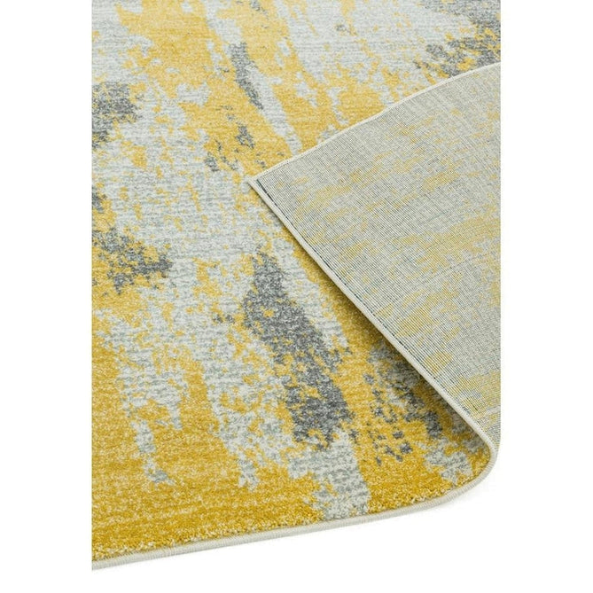 Nova NV18 Painterly Modern Abstract Durable Easy-Care Polypropylene Short Pile Ochre Rug-Asiatic Carpets-Rug Love - The Most Loved Rug Store