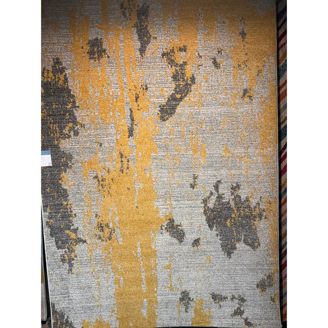 Nova NV18 Painterly Modern Abstract Durable Easy-Care Polypropylene Short Pile Ochre Rug-Asiatic Carpets-Rug Love - The Most Loved Rug Store
