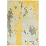 Nova NV18 Painterly Modern Abstract Durable Short Pile Ochre Rug