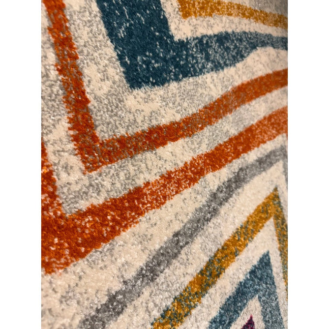 Nova NV21 Rhythm Modern Abstract Zig Zag Durable Easy-Care Polypropylene Short Pile Pink/Orange/Yellow/Green/Blue/Purple/Multicolour Rug-Asiatic Carpets-Rug Love - The Most Loved Rug Store