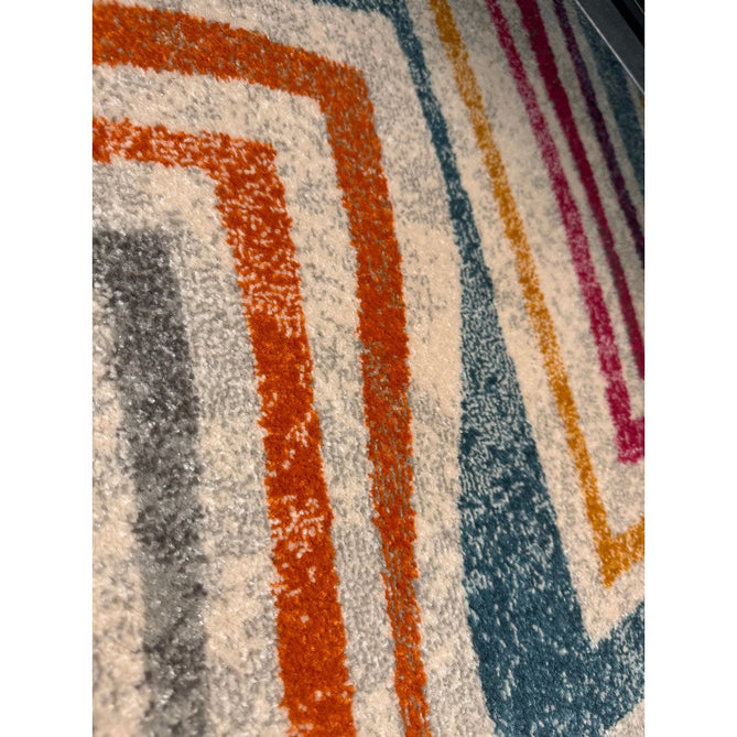 Nova NV21 Rhythm Modern Abstract Zig Zag Durable Easy-Care Polypropylene Short Pile Pink/Orange/Yellow/Green/Blue/Purple/Multicolour Rug-Asiatic Carpets-Rug Love - The Most Loved Rug Store