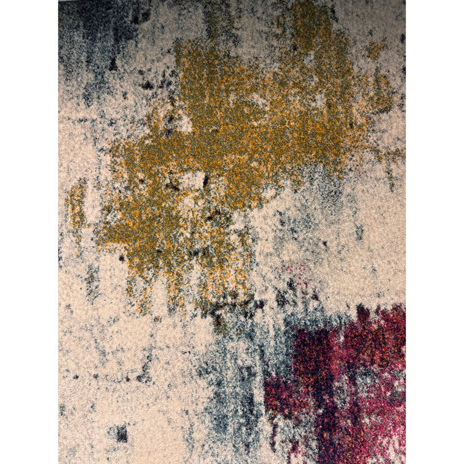 Nova NV22 Abstract Modern Abstract Durable Easy-Care Polypropylene Short Pile Mustard/Blue/Cream/Purple/Multicolour Rug-Asiatic Carpets-Rug Love - The Most Loved Rug Store