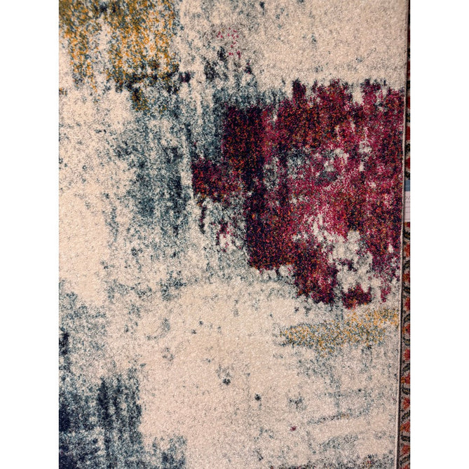 Nova NV22 Abstract Modern Abstract Durable Easy-Care Polypropylene Short Pile Mustard/Blue/Cream/Purple/Multicolour Rug-Asiatic Carpets-Rug Love - The Most Loved Rug Store