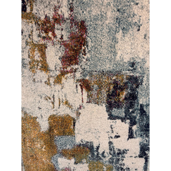 Nova NV22 Abstract Modern Abstract Durable Easy-Care Polypropylene Short Pile Mustard/Blue/Cream/Purple/Multicolour Rug-Asiatic Carpets-Rug Love - The Most Loved Rug Store