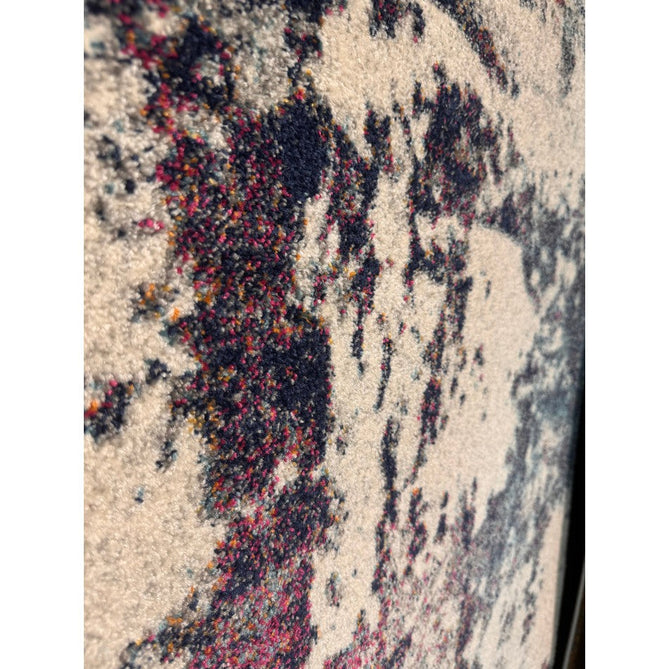 Nova NV23 Abstract Modern Abstract Durable Easy-Care Polypropylene Short Pile Navy Multicolour Rug-Asiatic Carpets-Rug Love - The Most Loved Rug Store