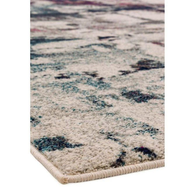 Nova NV23 Abstract Modern Abstract Durable Easy-Care Polypropylene Short Pile Navy Multicolour Rug-Asiatic Carpets-Rug Love - The Most Loved Rug Store
