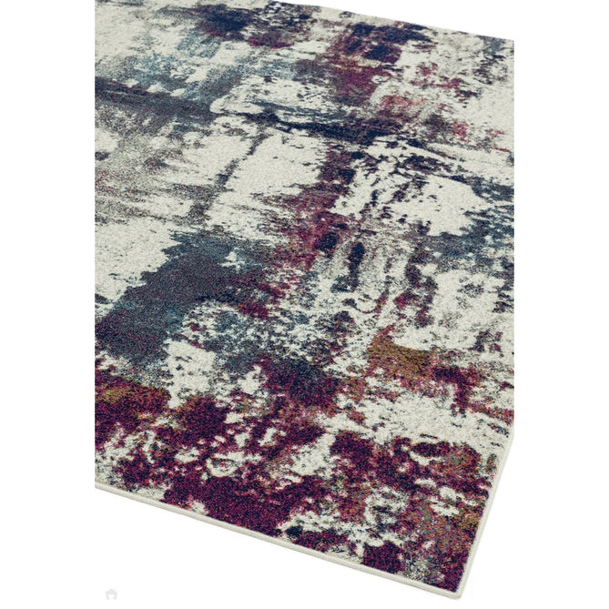 Nova NV23 Abstract Modern Abstract Durable Easy-Care Polypropylene Short Pile Navy Multicolour Rug-Asiatic Carpets-Rug Love - The Most Loved Rug Store