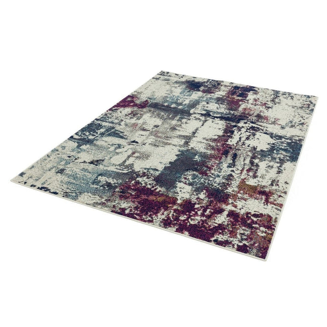 Nova NV23 Abstract Modern Abstract Durable Easy-Care Polypropylene Short Pile Navy Multicolour Rug-Asiatic Carpets-Rug Love - The Most Loved Rug Store