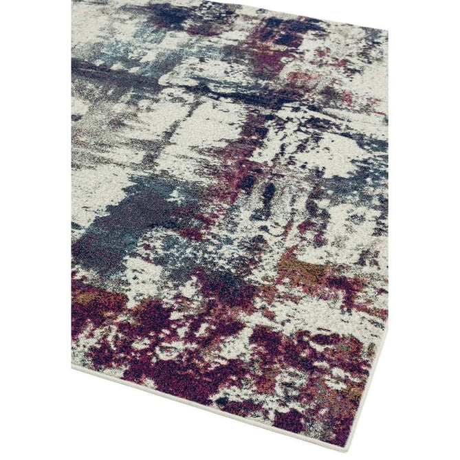 Nova NV23 Abstract Modern Abstract Durable Easy-Care Polypropylene Short Pile Navy Multicolour Rug-Asiatic Carpets-Rug Love - The Most Loved Rug Store