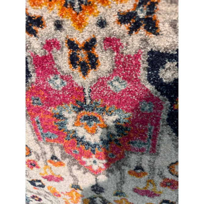 Nova NV24 Persian Traditional Medallion Border Durable Easy-Care Polypropylene Short Pile White/Multicolour Rug-Asiatic Carpets-Rug Love - The Most Loved Rug Store
