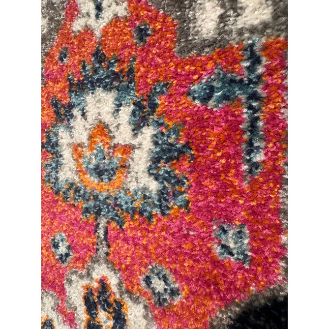 Nova NV24 Persian Traditional Medallion Border Durable Easy-Care Polypropylene Short Pile White/Multicolour Rug-Asiatic Carpets-Rug Love - The Most Loved Rug Store
