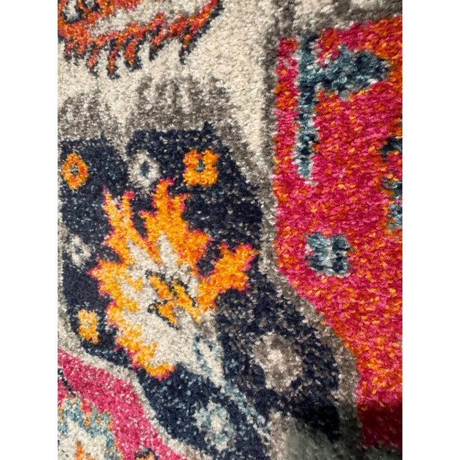Nova NV24 Persian Traditional Medallion Border Durable Easy-Care Polypropylene Short Pile White/Multicolour Rug-Asiatic Carpets-Rug Love - The Most Loved Rug Store