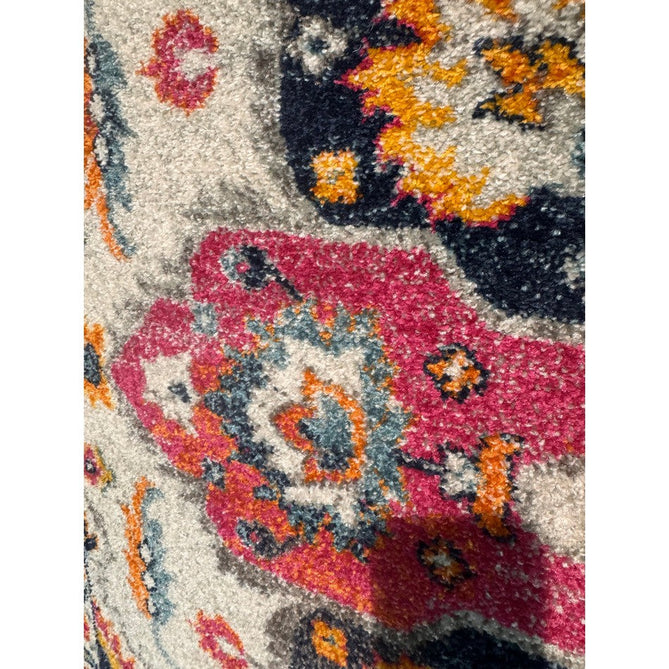 Nova NV24 Persian Traditional Medallion Border Durable Easy-Care Polypropylene Short Pile White/Multicolour Rug-Asiatic Carpets-Rug Love - The Most Loved Rug Store