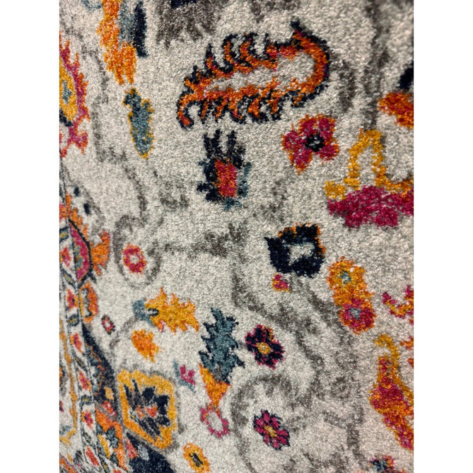 Nova NV24 Persian Traditional Medallion Border Durable Easy-Care Polypropylene Short Pile White/Multicolour Rug-Asiatic Carpets-Rug Love - The Most Loved Rug Store